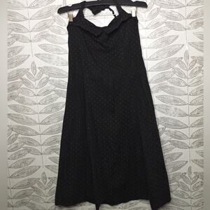 Morbid Threads Rockabilly Halter Dress Vintage Polka Dot A Line